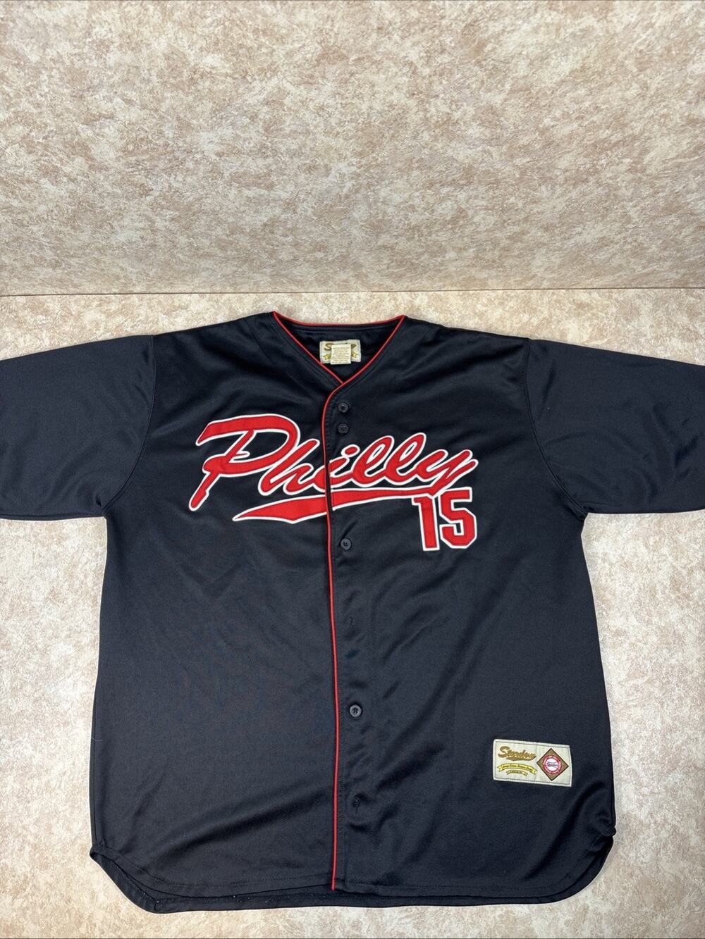 Philadelphia Phillies Jersey #15 Stardom Men's XL Button Down Philly JJT